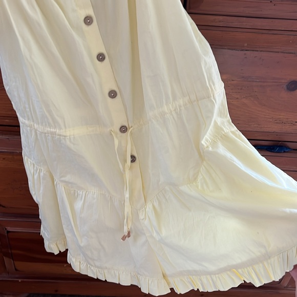 NWOT Free People Yellow Romper With Pockets Size Small - Picture 5 of 9